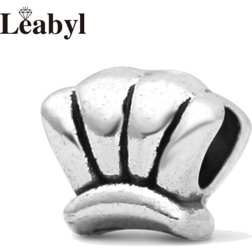 4 Pcs/Lot Silver Color Gentleman Crown Cap Charm for DIY Bracelet Jewelry Making Fashion Jewelry Gift