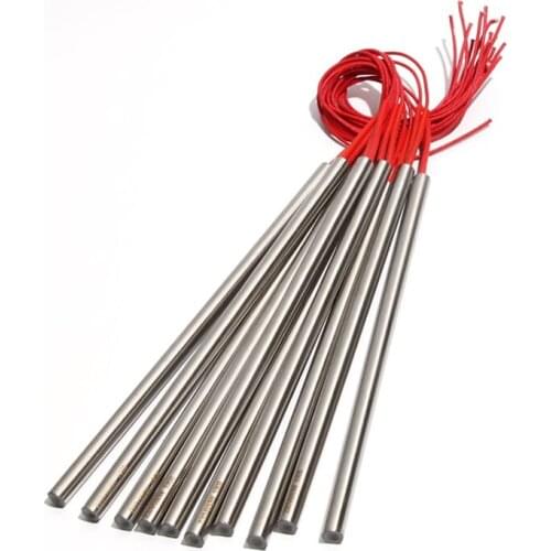 5PCS 12.5mm 380~500mm 201SUS Cylindrical Heating Tube 110/220/380V Single-End Heater 1100/1200/1300/1400/1500W Electric Mould