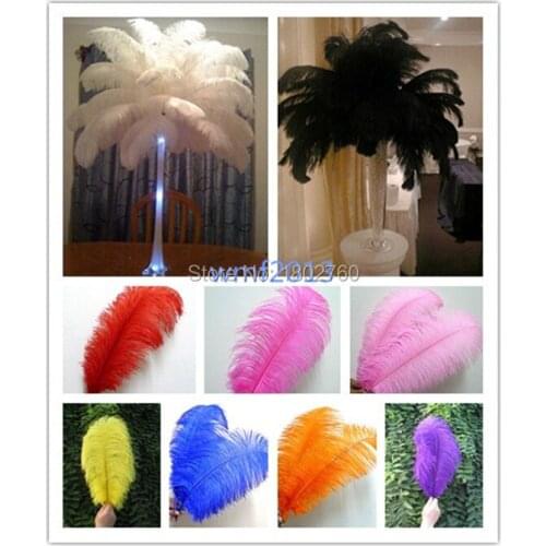 Wholesale beautiful ostrich feathers 50 pcs length 20-22 inch/ 50-55 cm variety of colors optional DIY celebration decoration