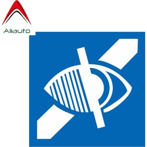 Aliauto Warning Car Sticker Reflective Visually Impaired Waterproof Decal Accessories PVC for Honda Civic Mitsubishi,10cm*10cm