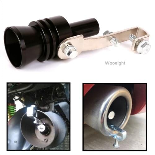 Wooeight L Size Aluminum Car Accessories Motorcycle Styling Turbo Sound Whistle Simulator Sound Universal Pipe Exhaust Muffler