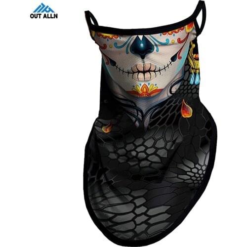 Army Military Neck Gaiter Ear Loops Face Mask Triangle Bandana Scarf Cagoule Visage Typhon Hunting Fishing Neck Warmer Washable
