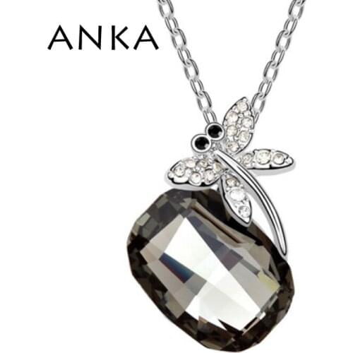 Free Shipping Crystal Jewelry Dragonfly Pendant Necklace Big Stone Crystals from Austria #91596