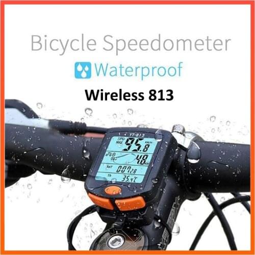 Wireless YT 813 Waterproof MTB Bike Cycling Odometer Stopwatch LED Digital Rate Bicycle Computer Speedometer