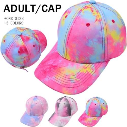 Tie Dye Adjustable Hip Hop Unisex Shading Baseball Cap Graffiti Spring Summer Korean Version Women Snapback Dad Hat