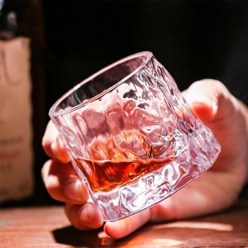 Drinking Glasses Creative Smooth Brim Delicate Transparent Tumbler Glass Mug for Wine Irregular Shape Champagne Wine Drink Glass