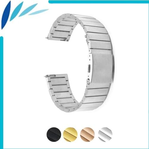 Stainless Steel Watch Band 22mm 23mm for Omega Folding Clasp Strap Loop Wrist Belt Bracelet Black Rose Gold Silver + Spring Bar