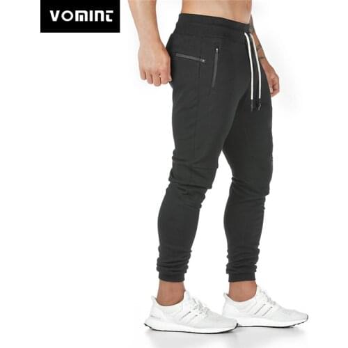 VOMINT New Sports Jogger Pants Mens Skinny Sweatpants Cotton Sportswear Trousers Male Gym Fitness Jogging Workout Track Pants