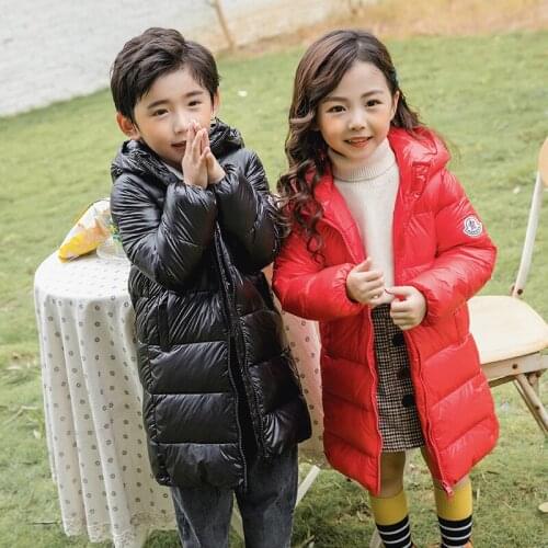 Autumn Winter Children Parkas Hooded Long Sleeve Boys Coats and Jackets Parkas Girls Coats