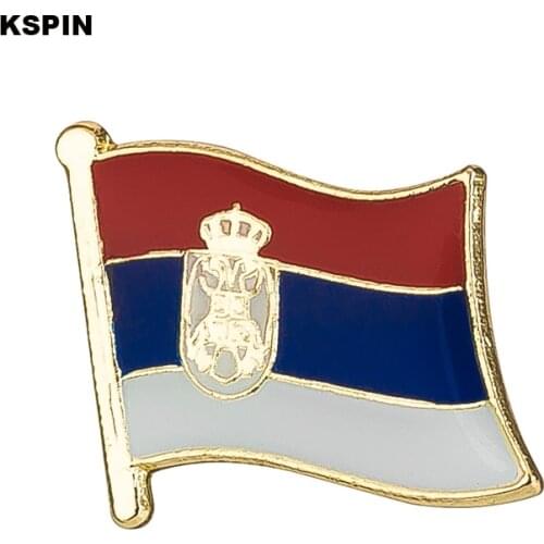 Serbia flag pin lapel pin badge 10pcs a lot Brooch Icons KS-0152