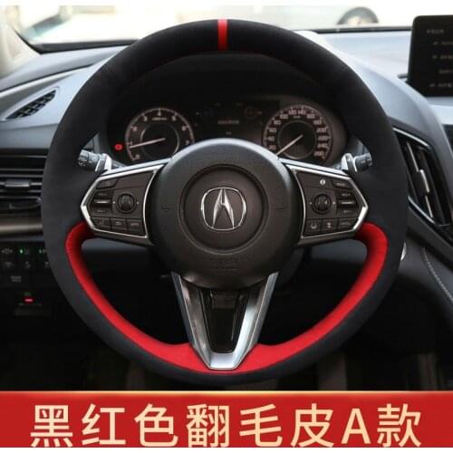 Customized for Acura RDX CDX Mdx Tlx-l Zdx TL Suede Special Hand Sewn Steering Wheel Cover Car Handle Cover Car Assessoires