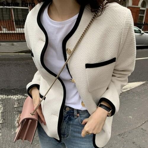 Sister Fara New Spring 2021 O-Neck Short Jacket Coat Women Single Breasted Patchwork Tops Female Chic Multi Pocket Casual Jacket