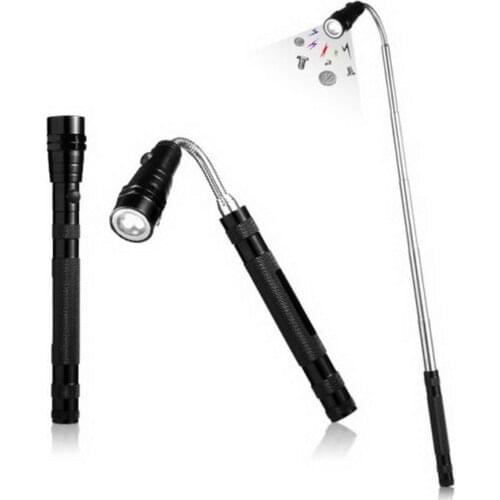 Multifunctional Telescopic Flexible Neck Telescopic Magnet Powerful 3 LED Torch Flashlight Magnetic Lamp Light Pick Up Tool