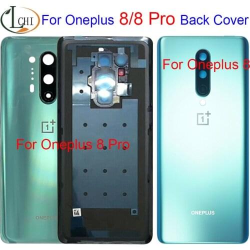Original For OnePlus 8 Back Battery Cover Door Rear Glass For Oneplus 8 Pro Battery Cover 1+8 Housing Case with Glue
