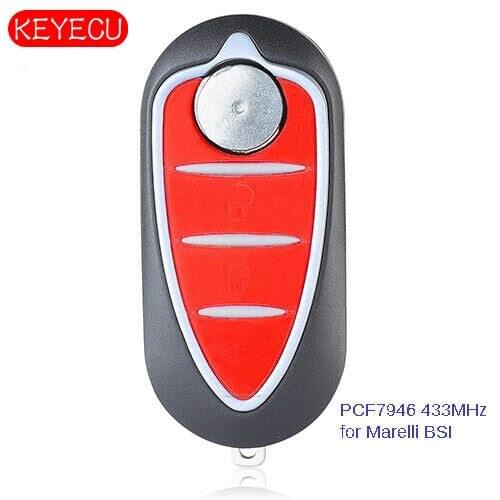 Keyecu 3B Remote Flip Key for Alfa Romeo Giulietta 2010- Marelli BSI 433MHz & PCF7946