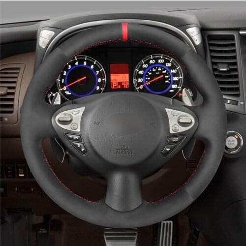 DIY Hand-stitched Customization Anti-Slip Wear-Resistant Steering Wheel Cover For Nissan Juke 370Z Note Car Interior Decoration