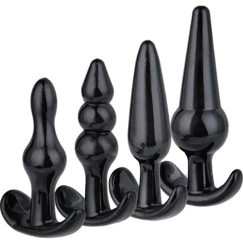 4PCS Silicone Anal Beads Dildo Butt Plug Ass Massager Masturbation Sex Toys for Men Women