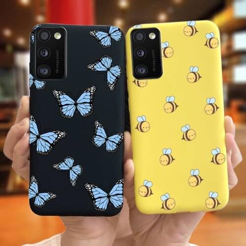 For Samsung Galaxy A41 Case Galaxy A51 Cute Bee Cartoon Phone Bumper Soft Silicone Back Cover For Samsung A41 A 41 A51 Funda