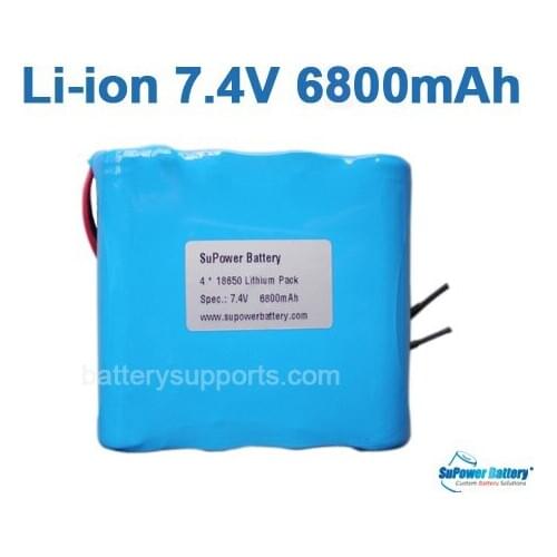 SuPower 7.2V 7.4V 8.4V 18650 6800mAh Lithium ion Li-ion Rechargeable Battery Pack Max. 2A with built-in protection circuit board