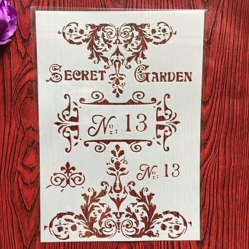A4 29 * 21cm N.13 Floral DIY Stencils Wall Painting Scrapbook Coloring Embossing Album Decorative Paper Card Template