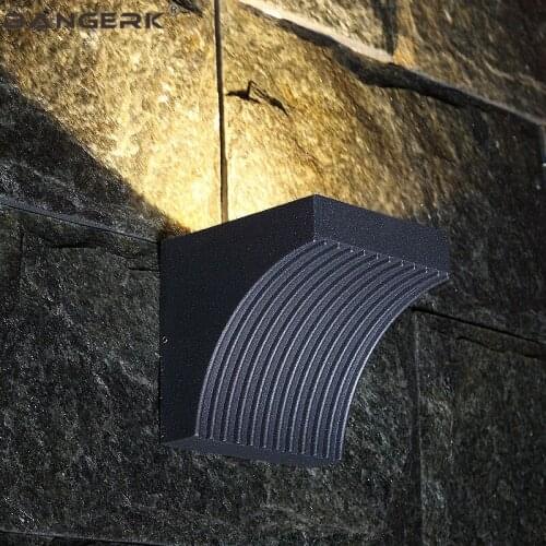 Nordic Outdoor Wall Lamp Decor Modern LED Porch Lights 12W Waterproof Rust Garden Wall Light Fixtures Sconce Aluminum Lighting