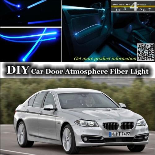 Interior Ambient Light Atmosphere Fiber Optic Band Lights For BMW 5 M5 E28 E34 E39 E60 E61 Door Panel illumination Not EL light