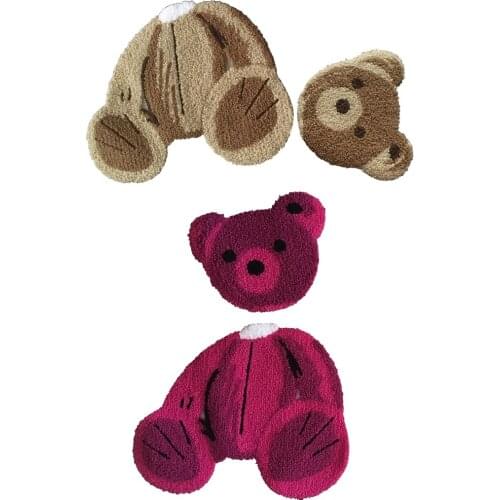 2019 New Chenille Broken-headed Teddy Bear Embroideried sew on Patches for Clothes Towel Bear Embroidery Applique Sewing DIY 1PC