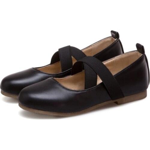 Big Size Round head simple single shoes summer flat ladies women shoes woman