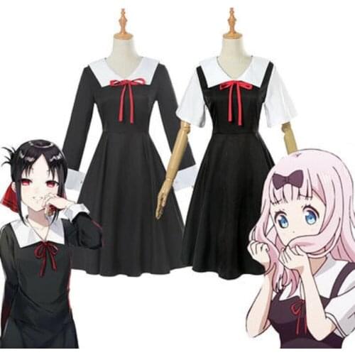 Kaguya Sama Love is War Anime Cosplay Kaguya Chika Cosplay Costume Wigs Japanese School Uniform Women Summer Sailor Dress
