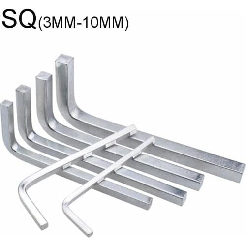 1Pcs Square Key 4 Point Wrench Set Screwdriver CR-V Universal L Type Spanner Metric Hand Tools 3mm/4mm/5mm/6mm/7mm/8mm/10mm