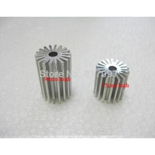 10pcs 1W/3W High power LED Beads heatsink Aluminum 30mm High Diameter 20mm DIY led lights