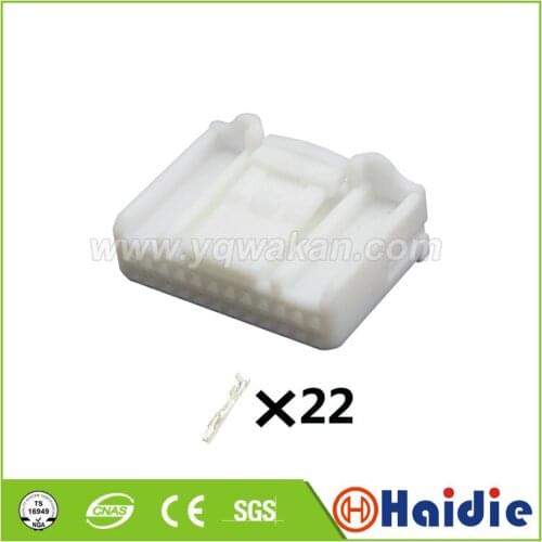 2sets auto 22pin cable housing plug wiring harness unsealed connector