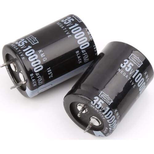 2pcs 10000uF 35V Radial Aluminium Electrolytic Capacitors 25x40mm