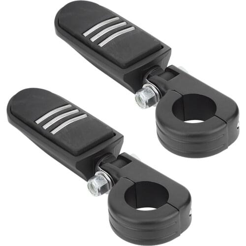 2Pcs 32mm Black Motorcycle Foot Pegs Footrest with Mount Fit For Honda GoldWing GL1500 GL1800