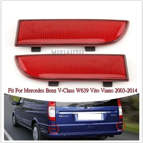 2 Pcs Rear Brake Lights Bumper Lamp For Mercedes Benz V-Class W639 Vito Viano 2003-2014 Warning Lamp Tail Light Car Accessories
