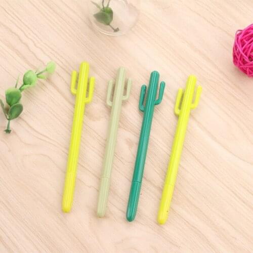 30 Pcs Creative Fresh Cactus Modelling Gel Pen Students Use 0.5mm Full Needle Tube Signature Cute Pens