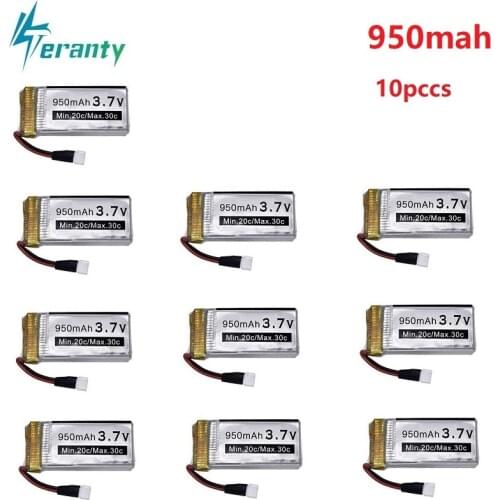 3.7v 950mah Rechargeable Battery for Syma X5 X5c X5c-1 X5s X5sw X5sc V931 H5c RC Drone Spare Parts 3.7v Lipo Battery 1Pcs-10pcs