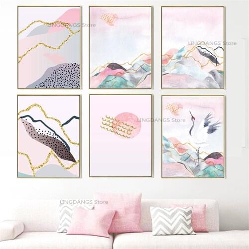 5d Diy Diamond Painting Abstract Sun Mountain Landscape Nordic Diamond Mosaic Embroidery Cross Stitch Full Drill Home Decor Gift