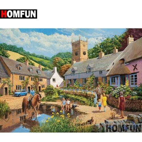 HOMFUN Full Square/Round Drill 5D DIY Diamond Painting "landscape" Embroidery Cross Stitch 5D Home A08399