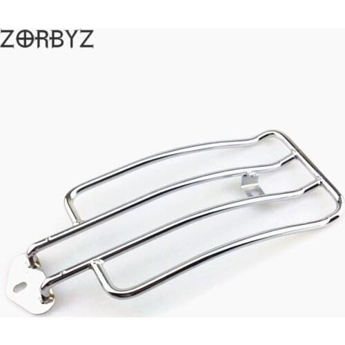 ZORBYZ Motorcycle Chrome Rear Solo Seat Luggage Rack Carrier For Honda Shadow Aero 750 2004