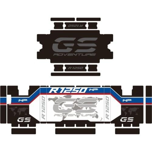Black Go Adventure Protector Decorative Stickers Reflective BK For R1200GS / R1250GS ADV 2013-ON Fits BMW Aluminum Box