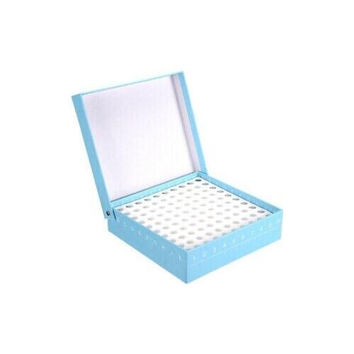 8.5mm Hole Dia. Tube Rack Polypropylene 100-Well Blue for 0.5ml