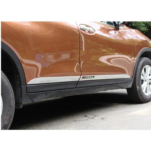 For Nissan X-Trail T32 2014-2019 ABS Chrome Car Body Side Door Molding Trim Exterior Body Kits Cover Car Accessory