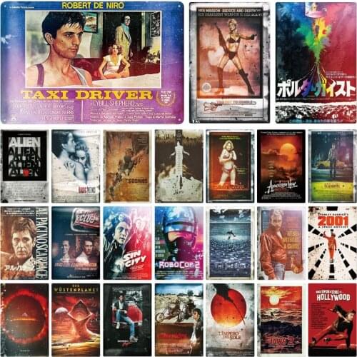 Hollywood Movies Star Metal Tin Sign Metal Plaque Iron Painting Wall Bar Cafe Shop Home Art Craft Cinema Famous Films Poster