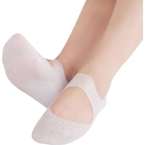 Hot Sale Silicone SEBS Moisturizing Socks Anti Cracking Boat Socks Breathable Arch Support SPA Foot Protect Insert Shoes Pads
