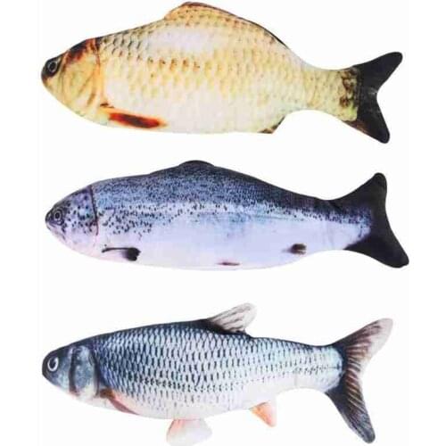 Pet Cat Toy USB Charging Simulation Electric Dancing Moving Floppy Fish Cover Cats Toy Interactive Dog Fish Playing Toy For Pet