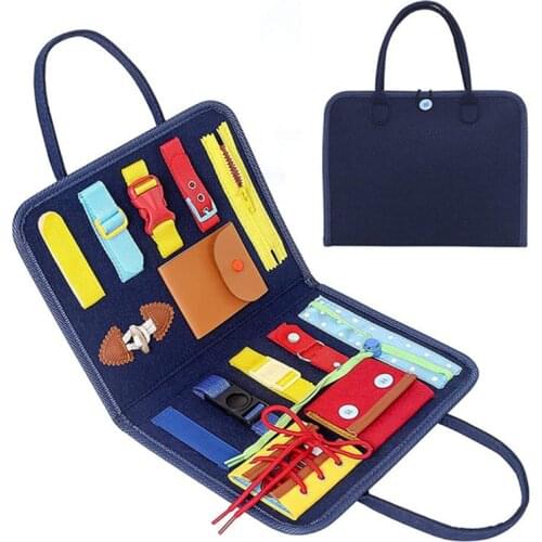 Montessori Toy Foldable Kids Educational Sensory Busy Board for Toddlers Fine Motor Training Preschool Educational Learning Toys