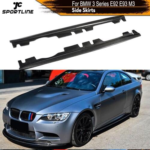 Carbon Fiber Body Kits Side Skirt Extension Lips For BMW 3 Series E92 E93 M3 2008 - 2013 Side Skirts Extension Lips Apron