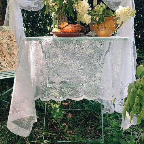 Korean lace tablecloth antique hollowed out tablecloth picnic cloth cover cloth art background cloth photography props