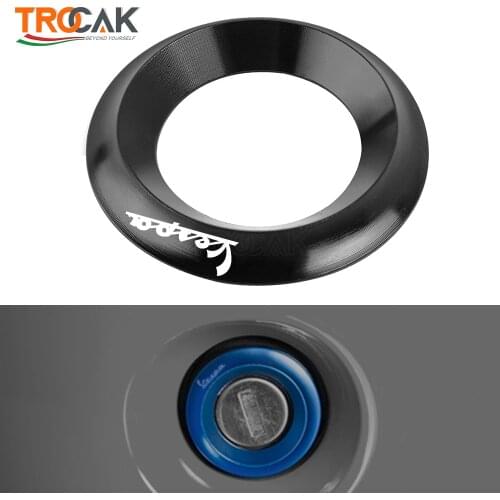 Motorcycle Ignition Switch Ring Cover Cap CNC Aluminum Accessories for Piaggio Vespa GTS 250 300 Sprint Primavera 125 150 LX150